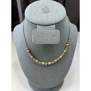 Vintage Brighton Gold and Silver Beaded Charm Necklace